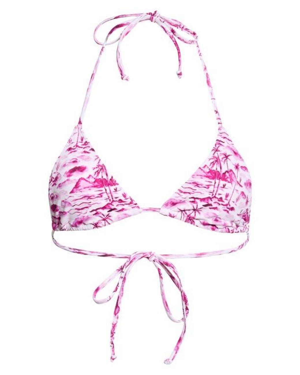 PacSun Triangle Bikini Top in Pink | Lyst