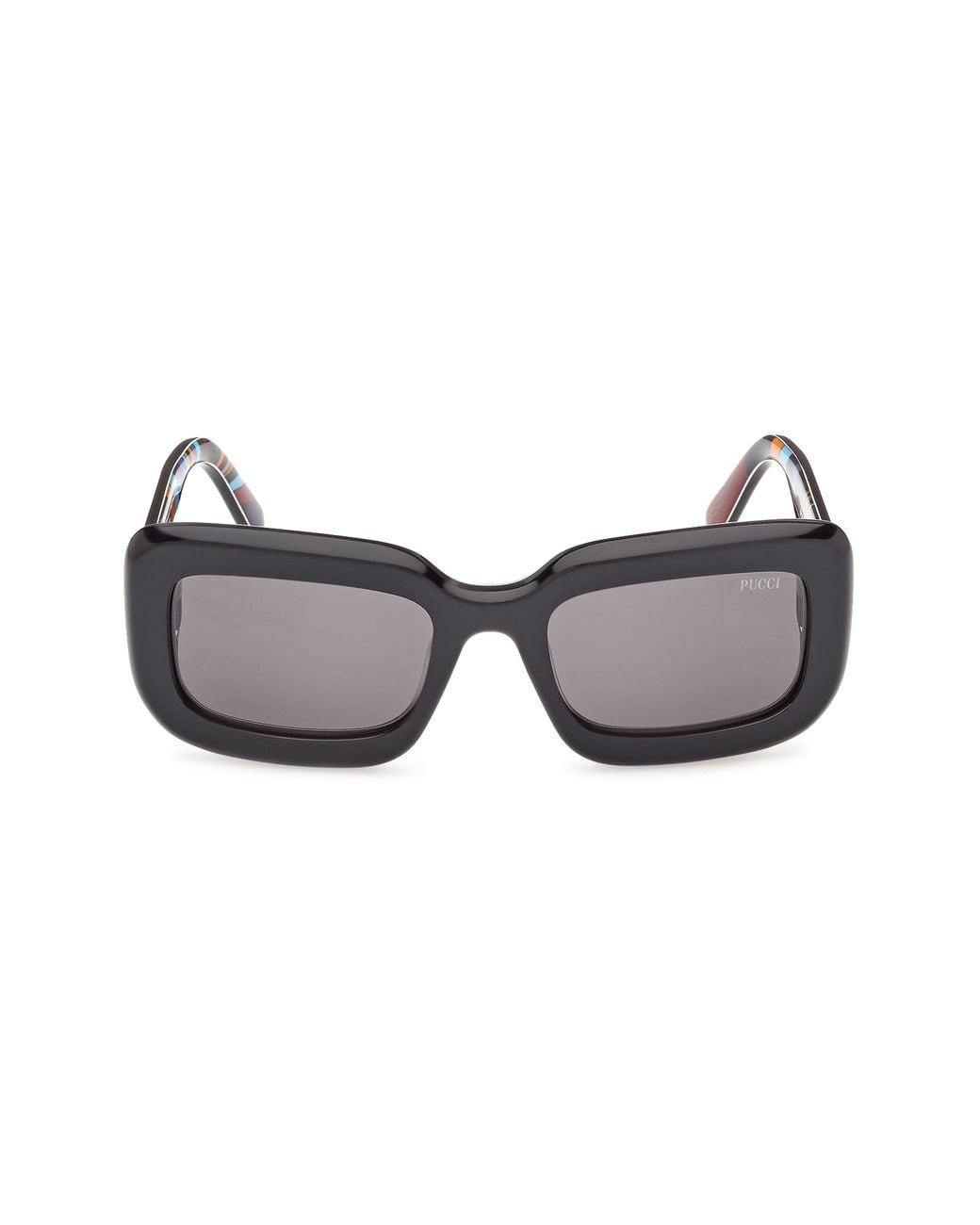 Emilio Pucci Gray 52Mm Rectangular Sunglasses