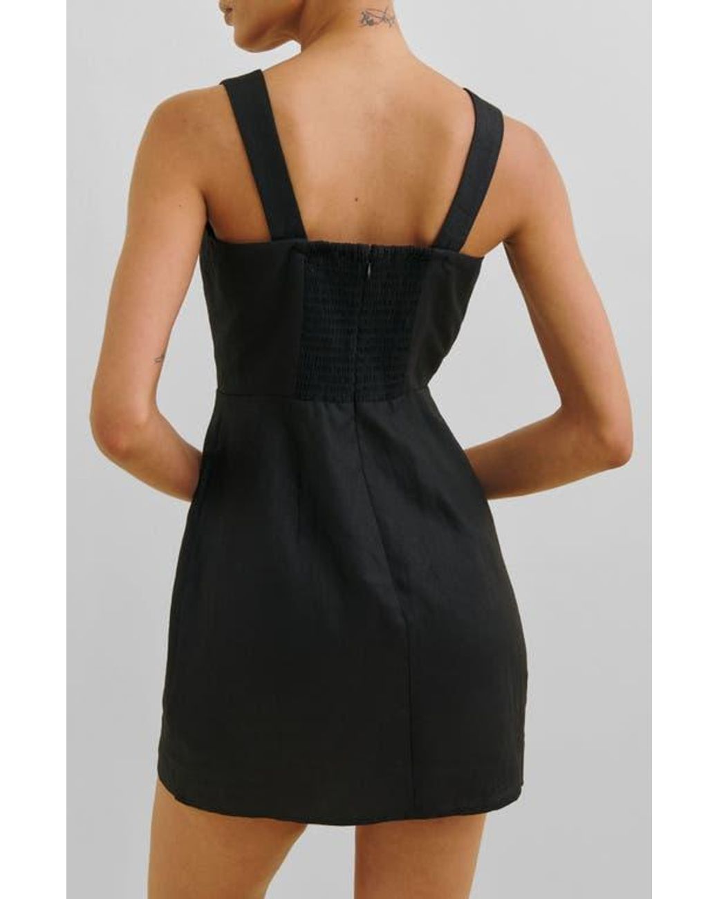 Reformation Celosia Sleeveless Linen Minidress in Black | Lyst Reformation Celosia Sleeveless Linen Minidress in Black | Lyst