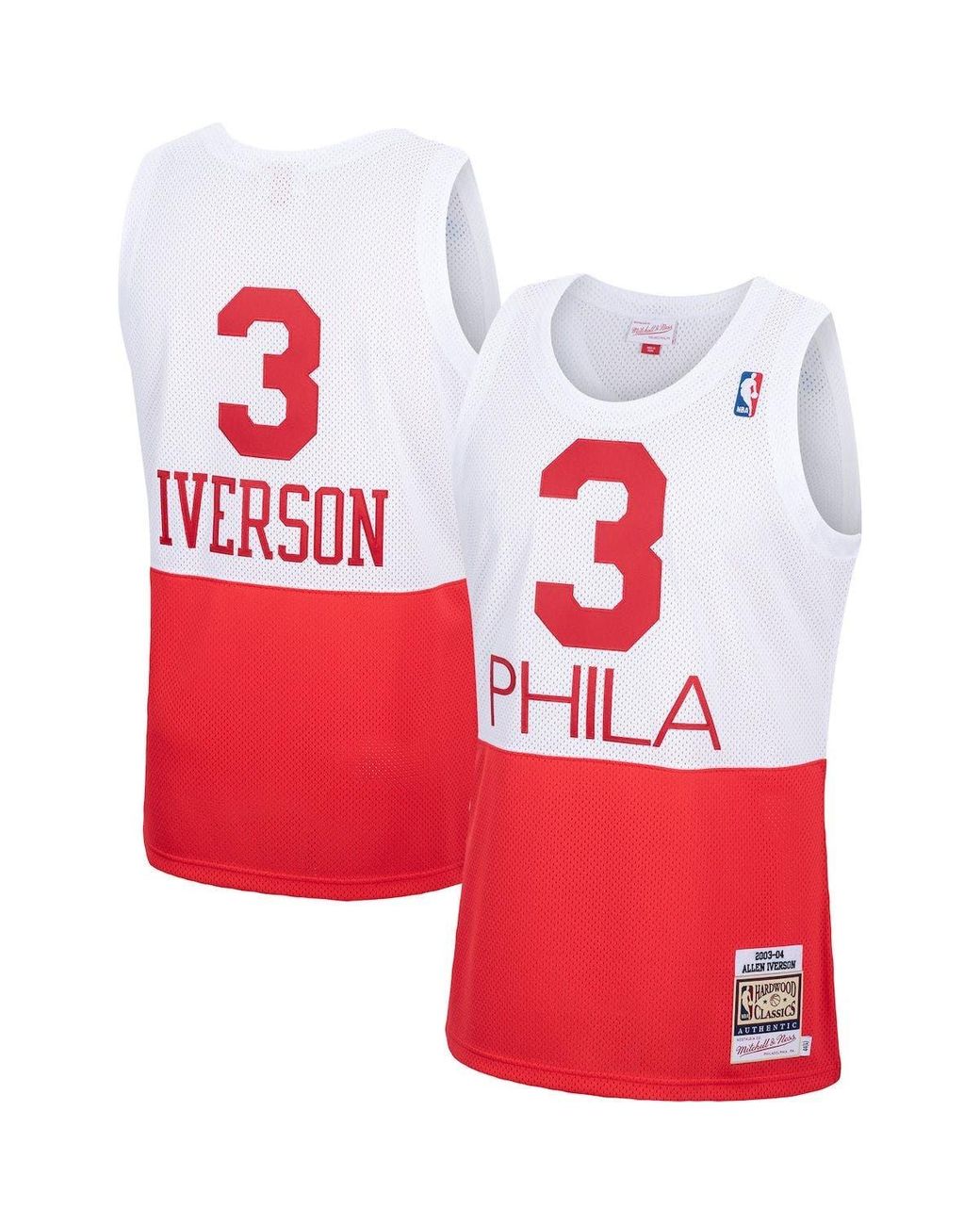 Mitchell & Ness Allen Iverson White Philadelphia 76ers Hardwood Classics Authentic Jersey At