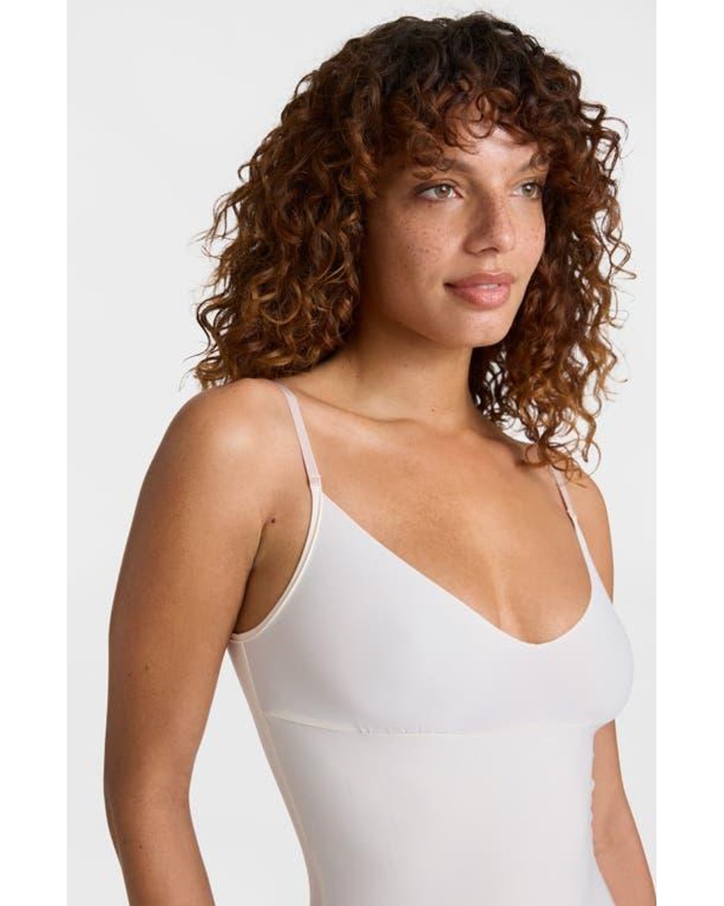 White Control Slips Commando Two-Faced Tech Control Slip in White | Lyst
