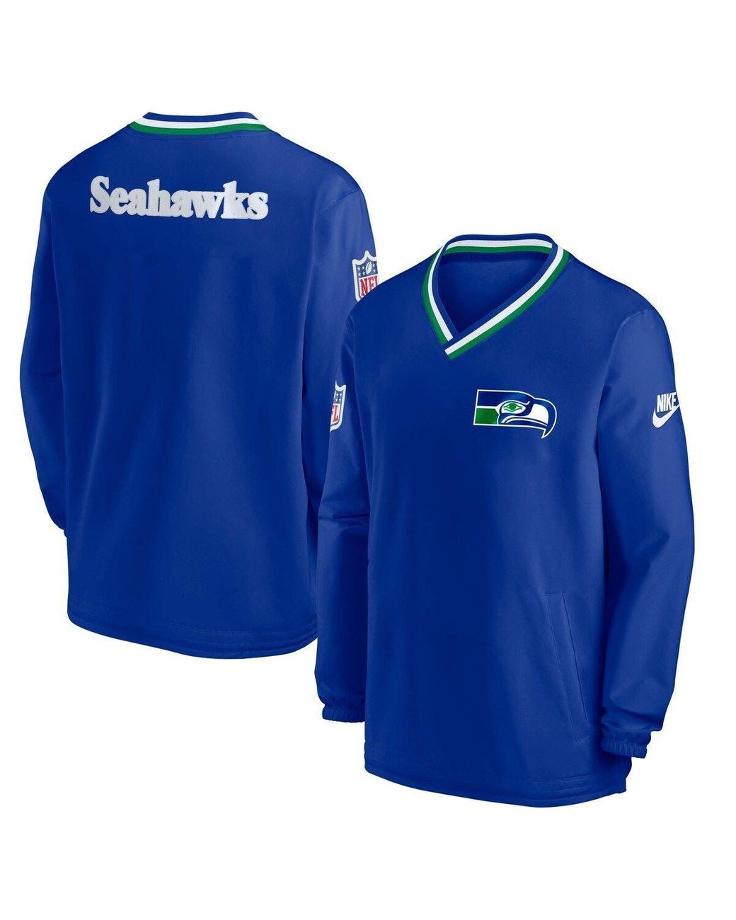 Men's Nike Royal Seattle Seahawks Classic Pullover Hoodie