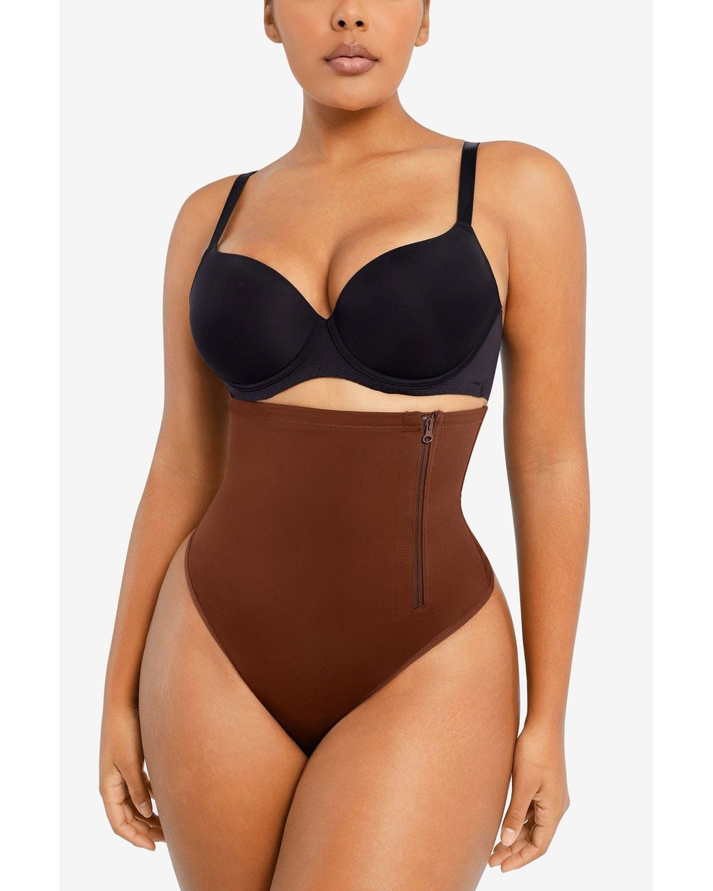 Shapellx Black Side Zip Shaping Panty