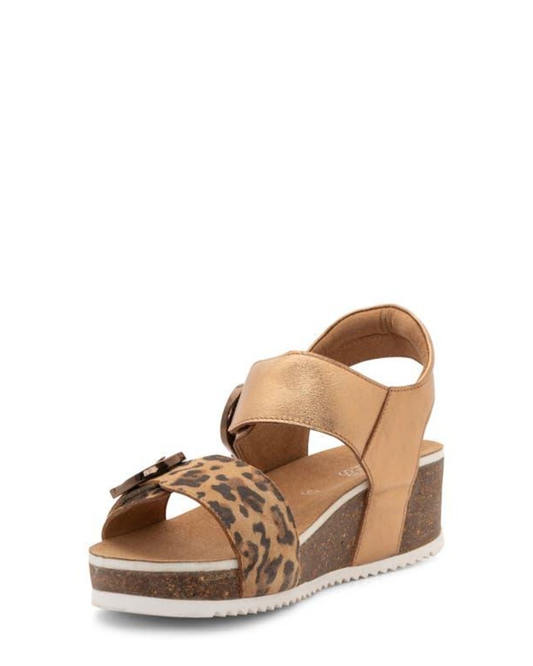 Ara Brown Nova Slingback Platform Wedge Sandal