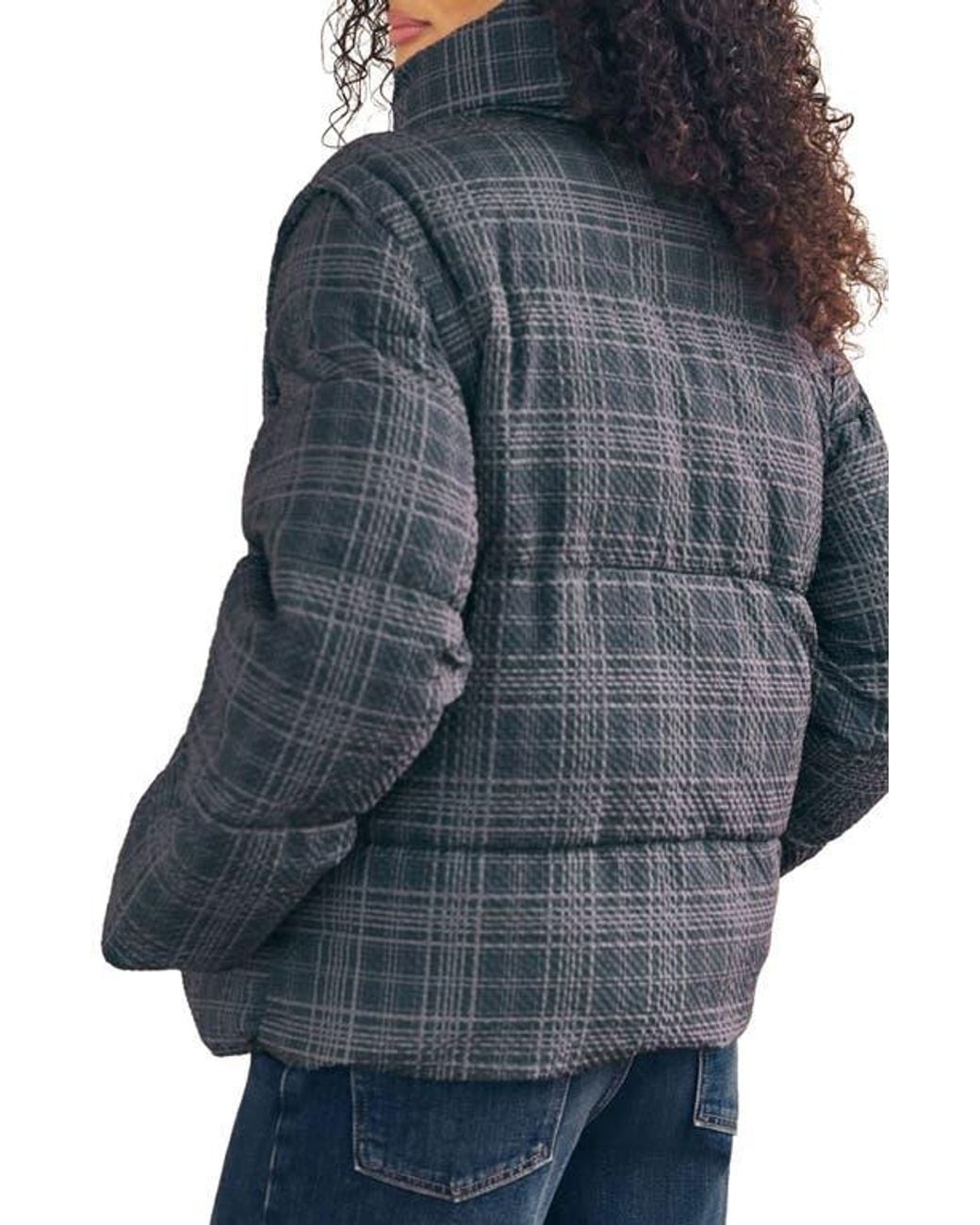 Next Blue Check Puffer Jacket