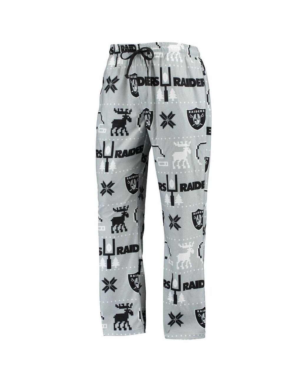 FOCO Las Vegas Raiders Wordmark Ugly Pajama Set At Nordstrom in Metallic  for Men