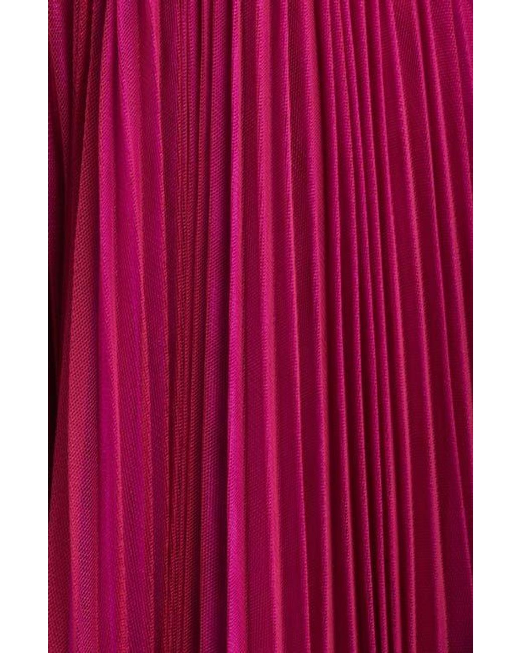 Chelsea28 Smocked Strapless Tulle Cocktail Dress in Red | Lyst