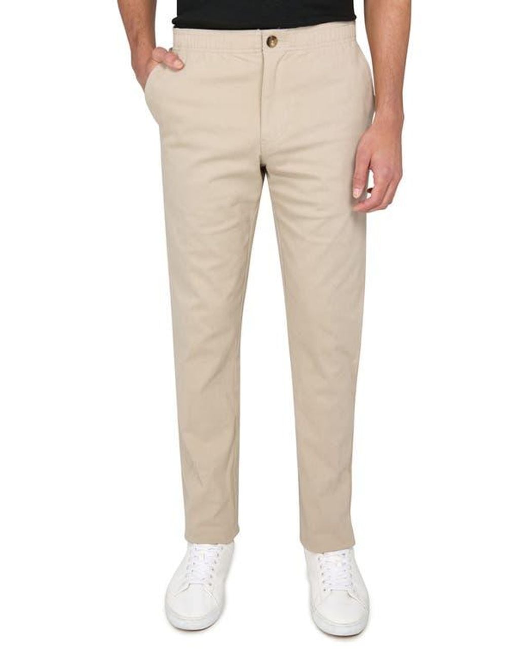Con.struct Natural Slim Fit Solid Drawstring Pants for men