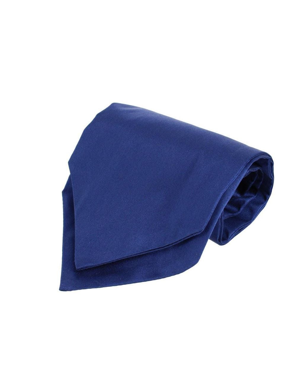 Trafalgar Blue Grant Solid Colored Silk Ascot for men