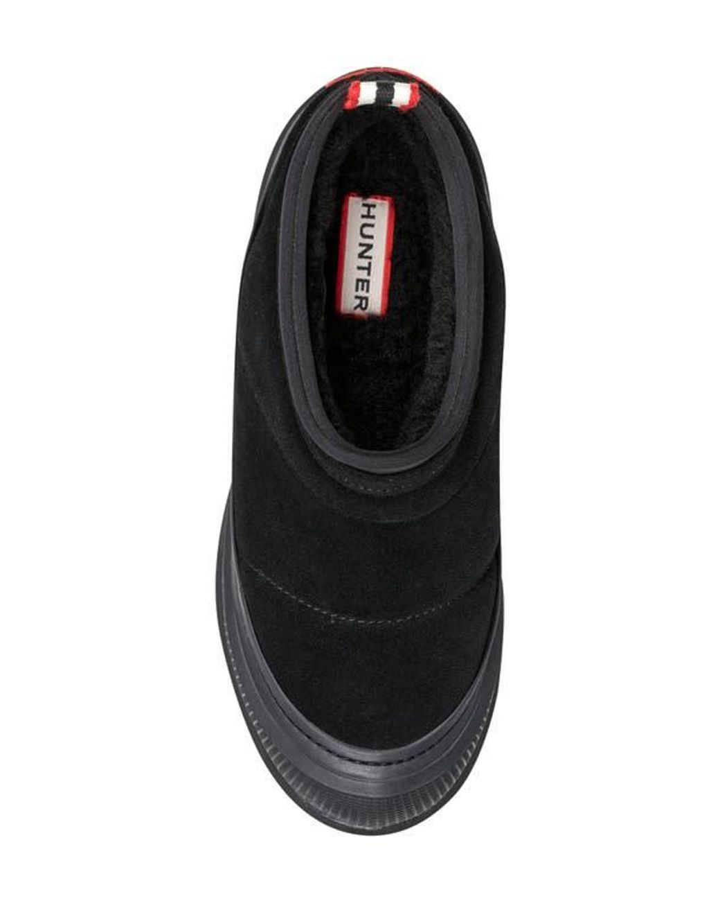 Hunter Black Askern Waterproof Suede Platform Bootie
