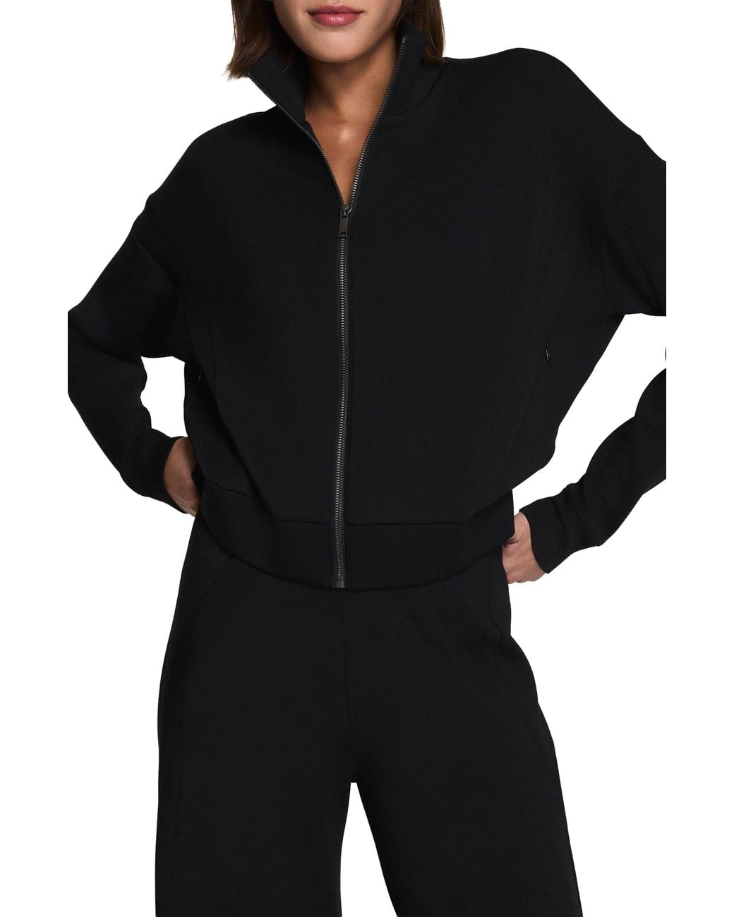 Spanx Black Airessentials Track Jacket