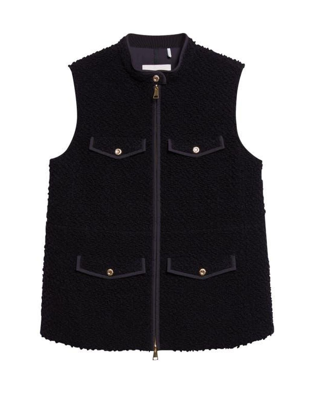 Moncler Black Fallavier Virgin Wool Down Vest