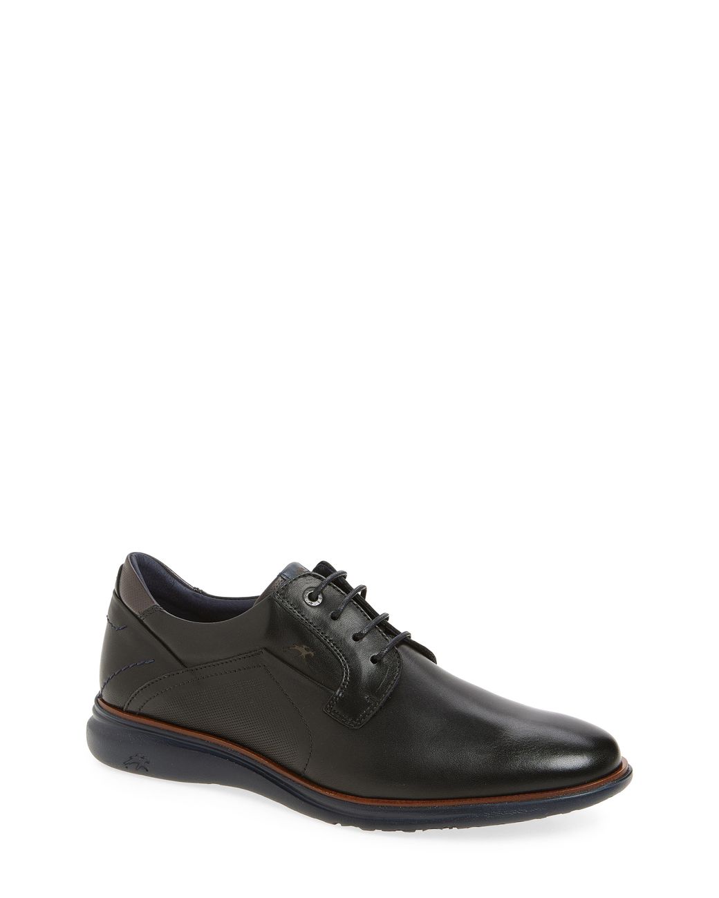 Fluchos Black Fenix Plain Toe Derby for men