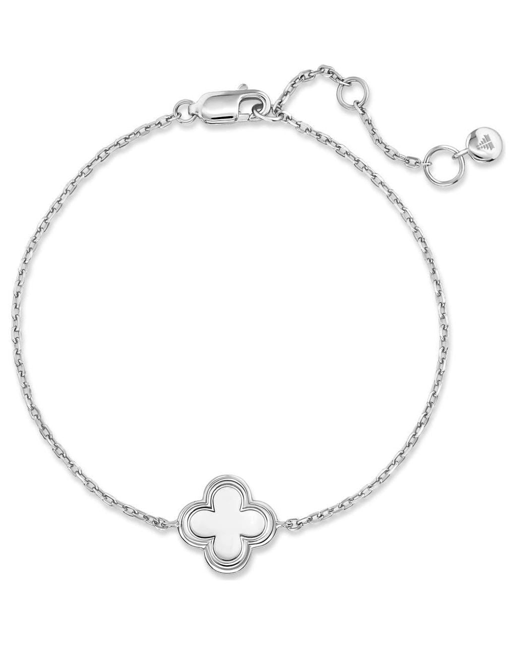 DEVATA Metallic Clover Chain Bracelet