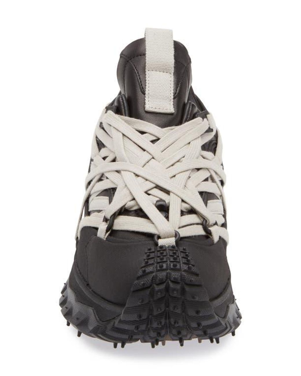 【RICK OWENS】MONCLER Trailgrip メガレース レザートレーナー Black Moncler + Rick Owens Trailgrip Megalace Leather