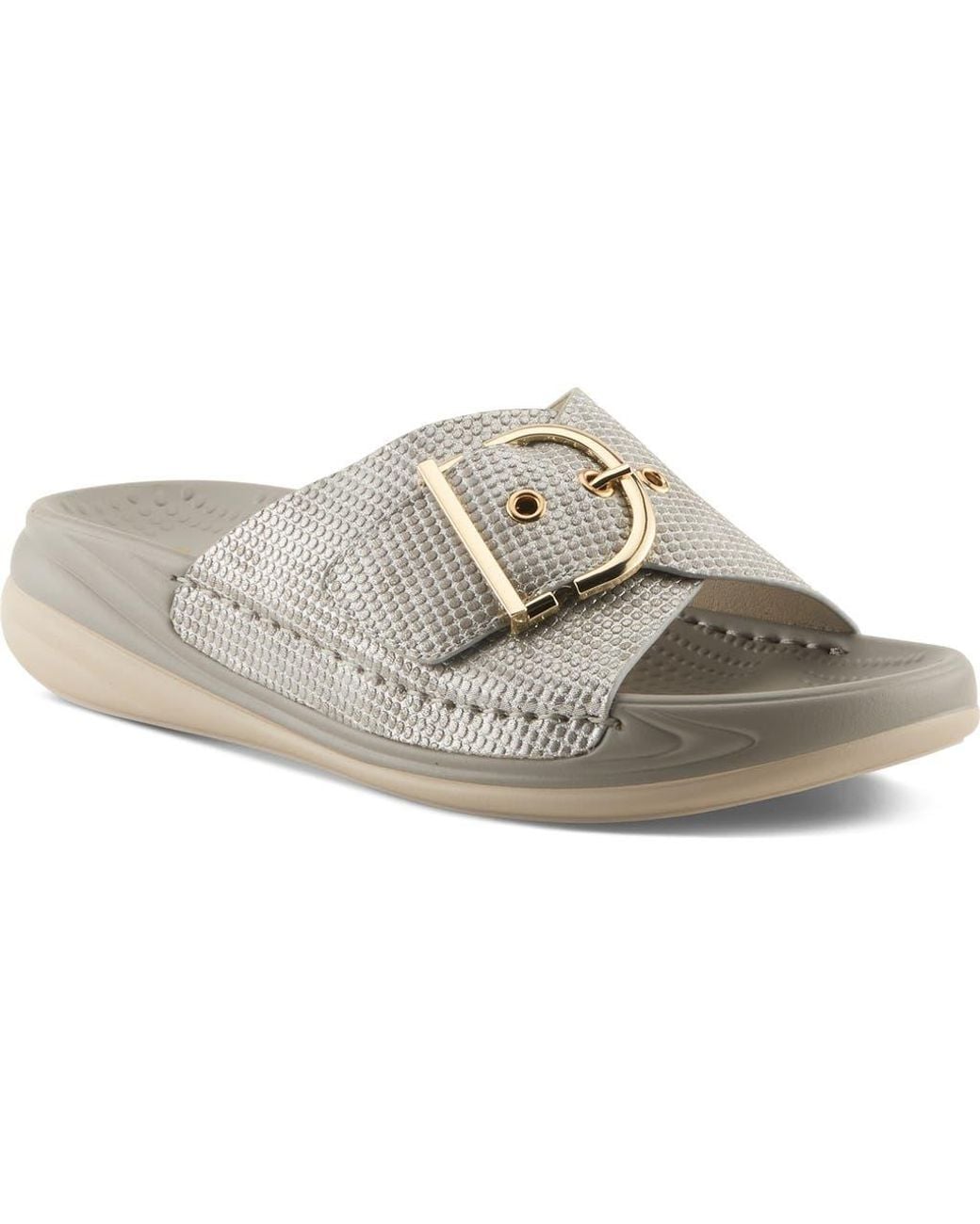 Flexus by Spring Step Gray Brewer Slide Sandal