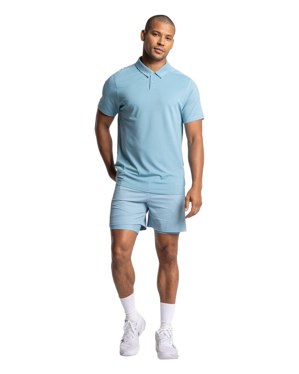 AVI White Drive Pickleball Polo for men
