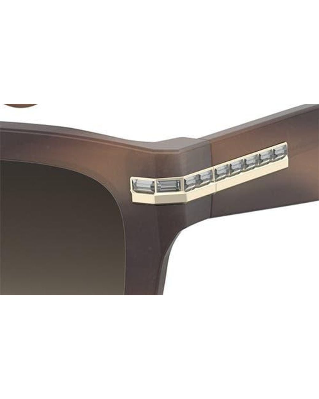 Stuart Weitzman Brown 54Mm Gradient Polarized Square Sunglasses