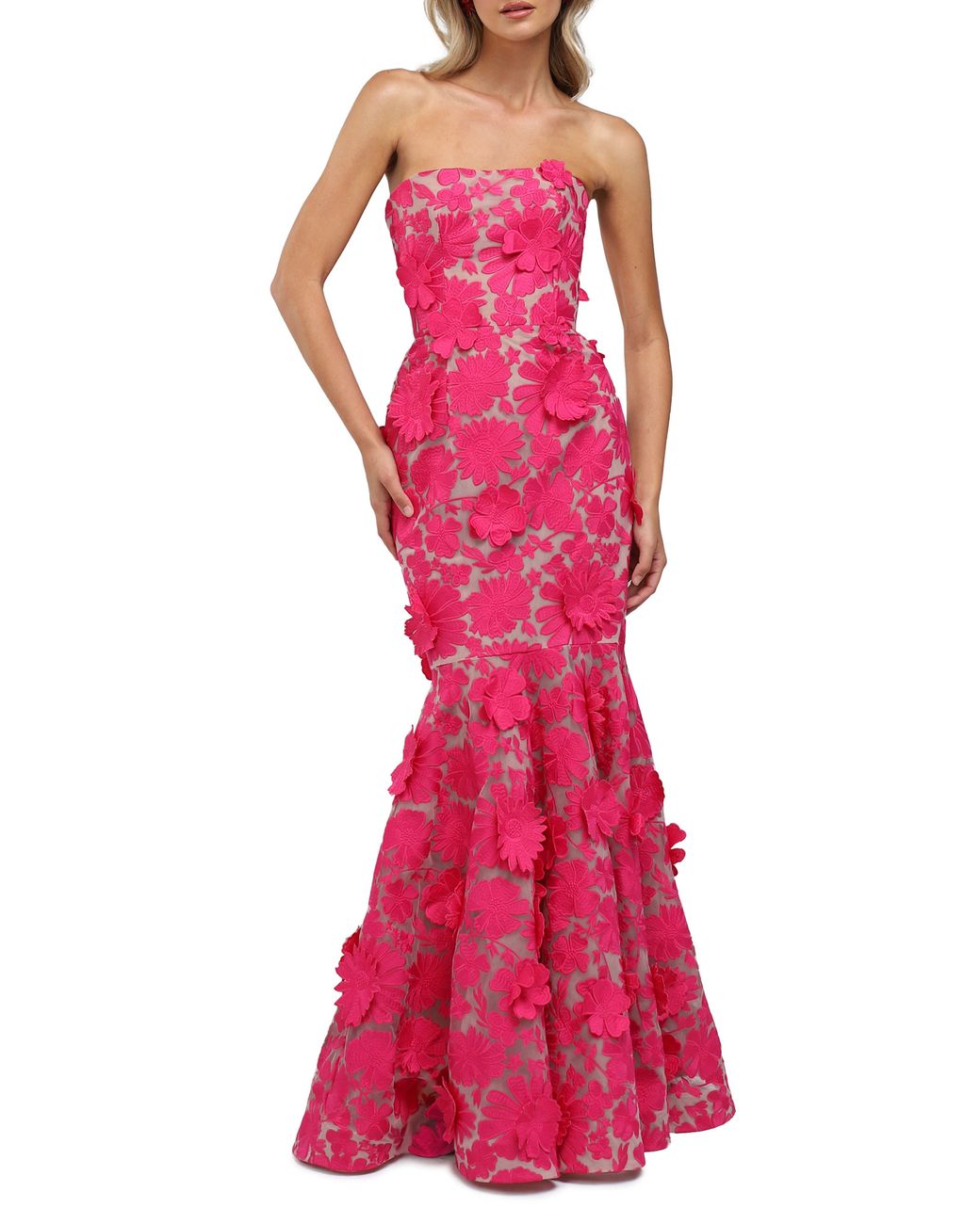 Helsi Margot Floral Gown in Pink