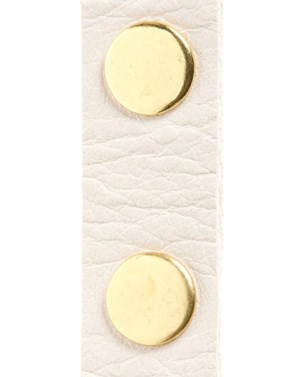 Ada White 'Cala' Studded Skinny Leather Belt