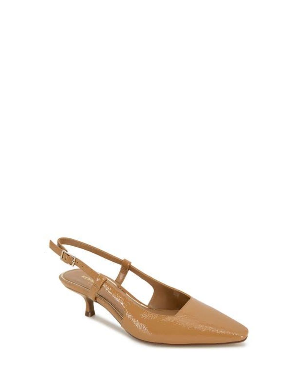 Kenneth Cole Natural Martha Kitten Heel Slingback Pump