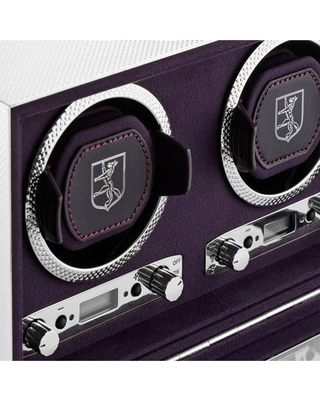 Wolf Blue Double Watch Winder for men
