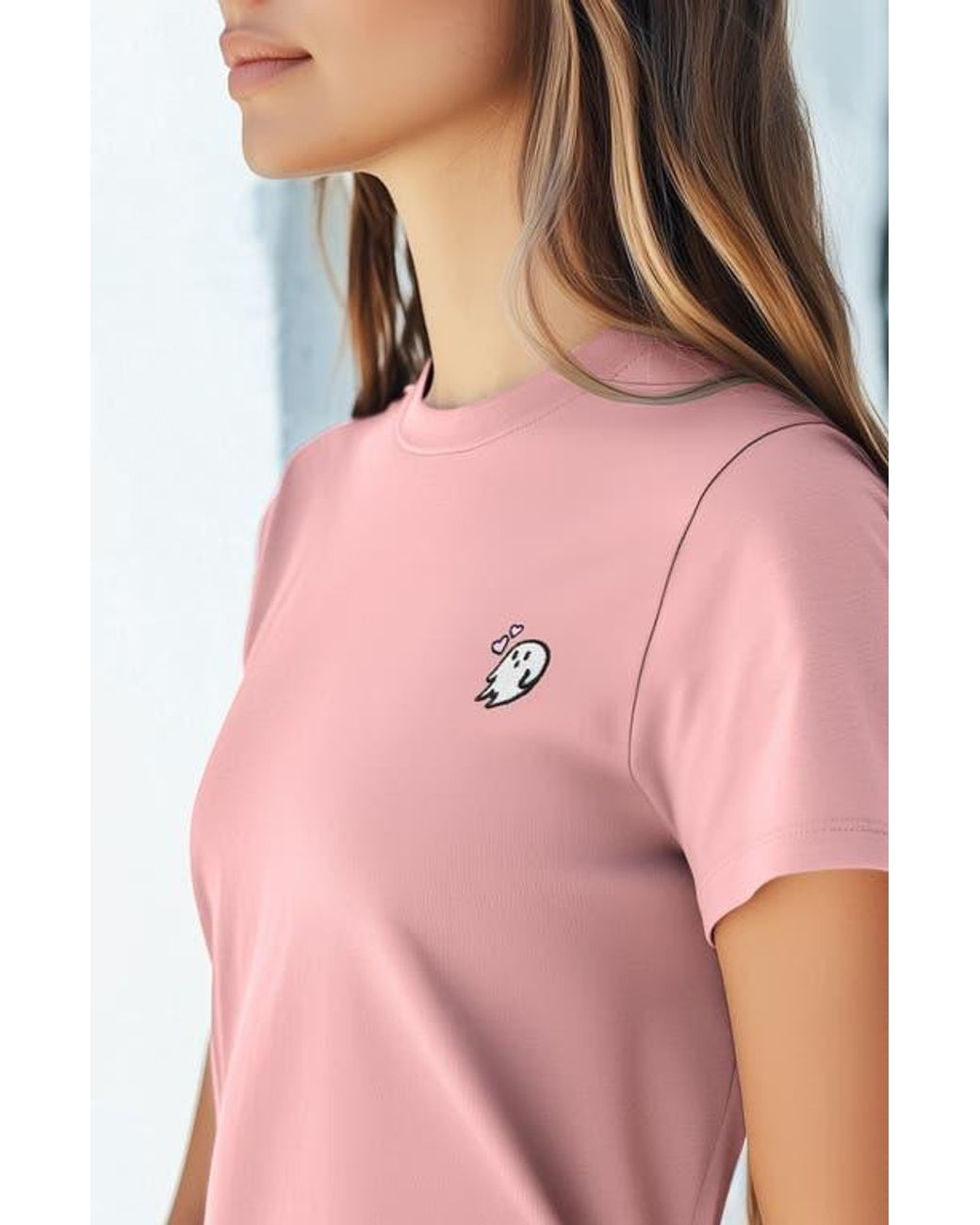 Alix Pink Heartly Ghost Tee