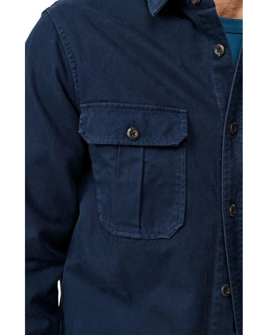 aubi Blue Dovedale Overshirt for men