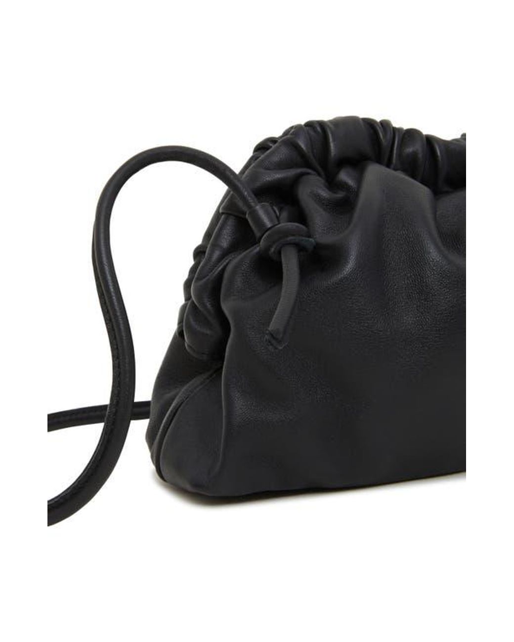 Mansur Gavriel Black Mini Cloud Leather Clutch