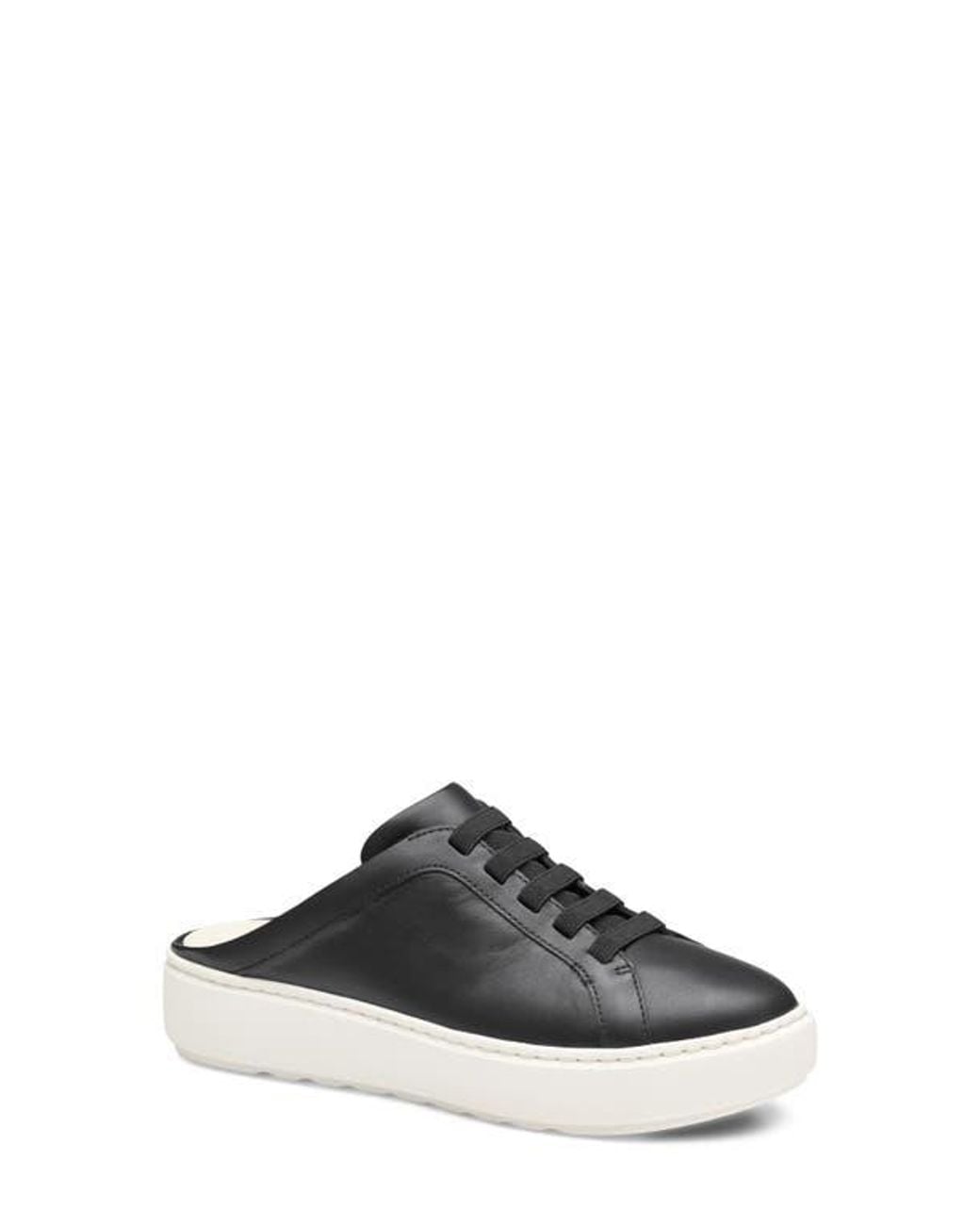 Johnston & Murphy Black Cammie Platform Sneaker Mule