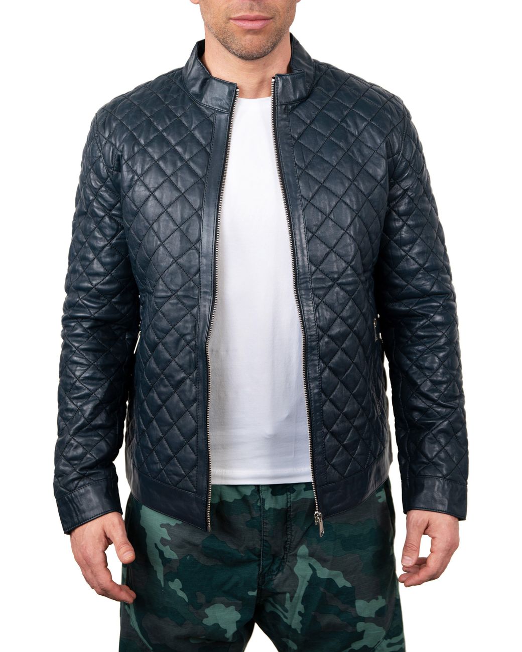 Maceoo Leather Ombre Quilted Jacket At Nordstrom in Blue for Men | Lyst