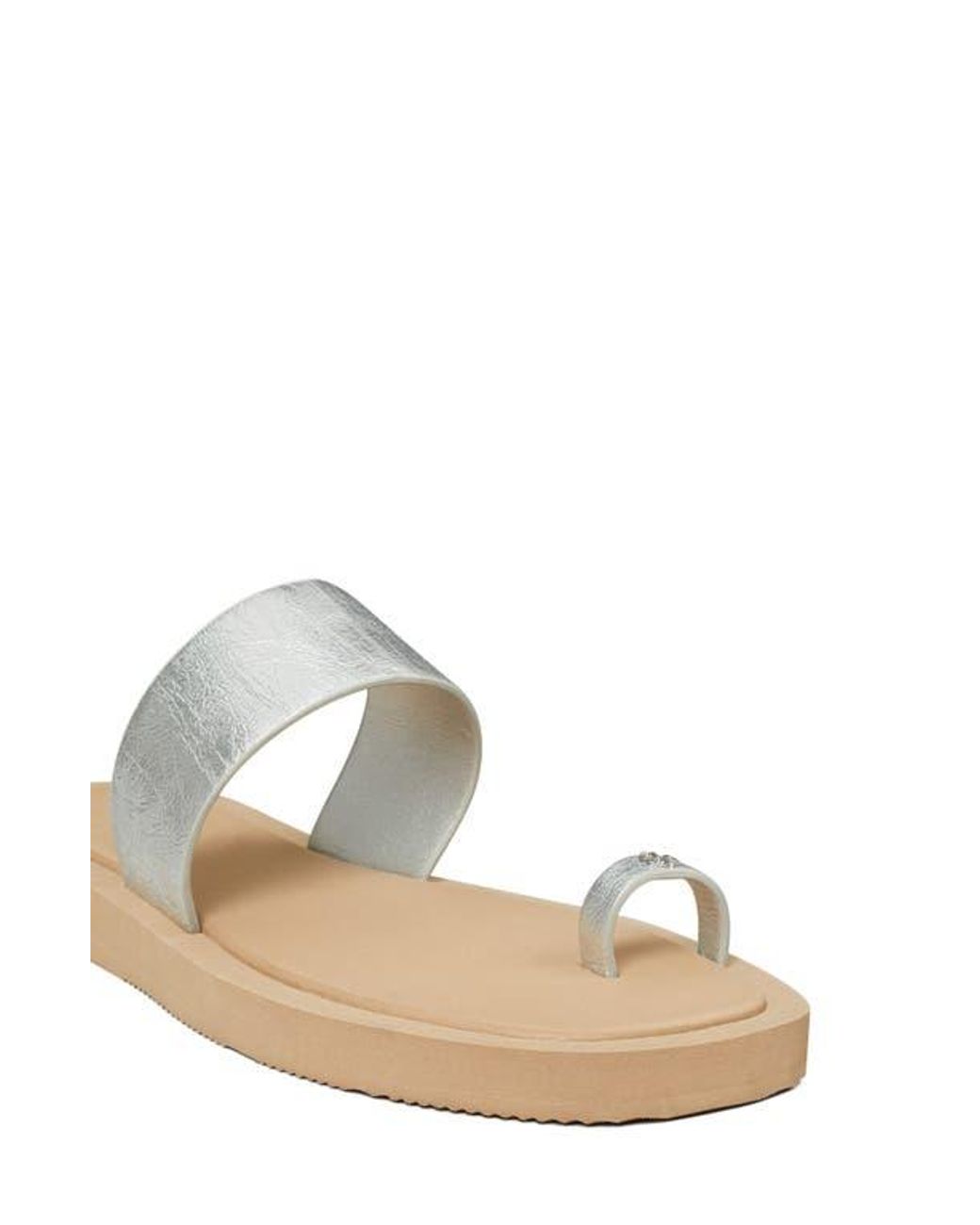 Tory Burch White Toe Loop Sandal