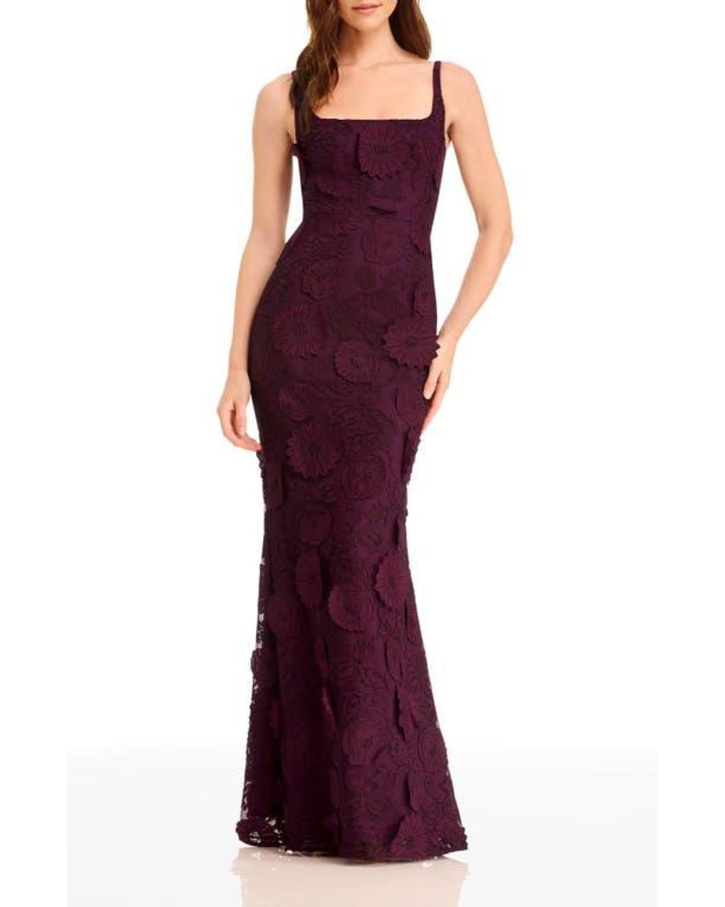 strapless open back dress Kai Floral Gown – Dress the Population main image 1