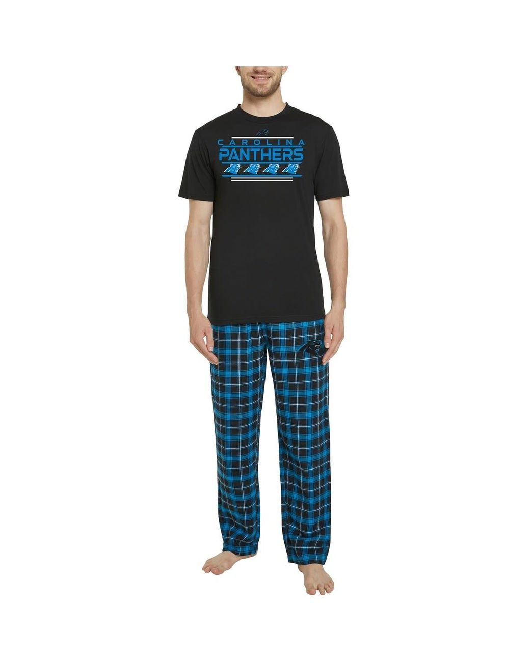 Concepts Sport blue Carolina Panthers Arctic T shirt Flannel