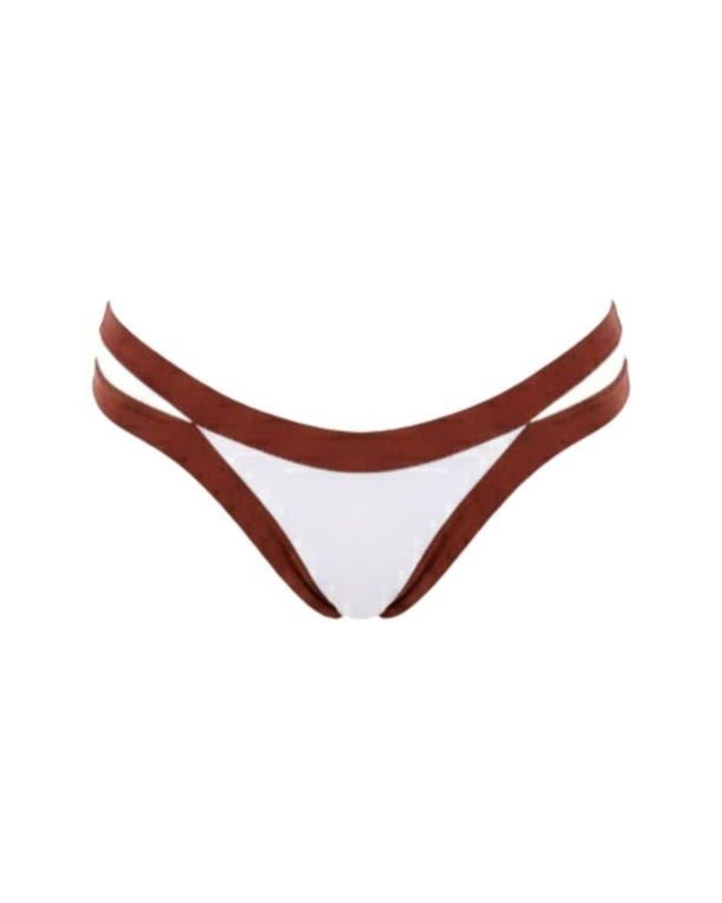 MALAI White Barn Side Cutout Bikini Bottoms