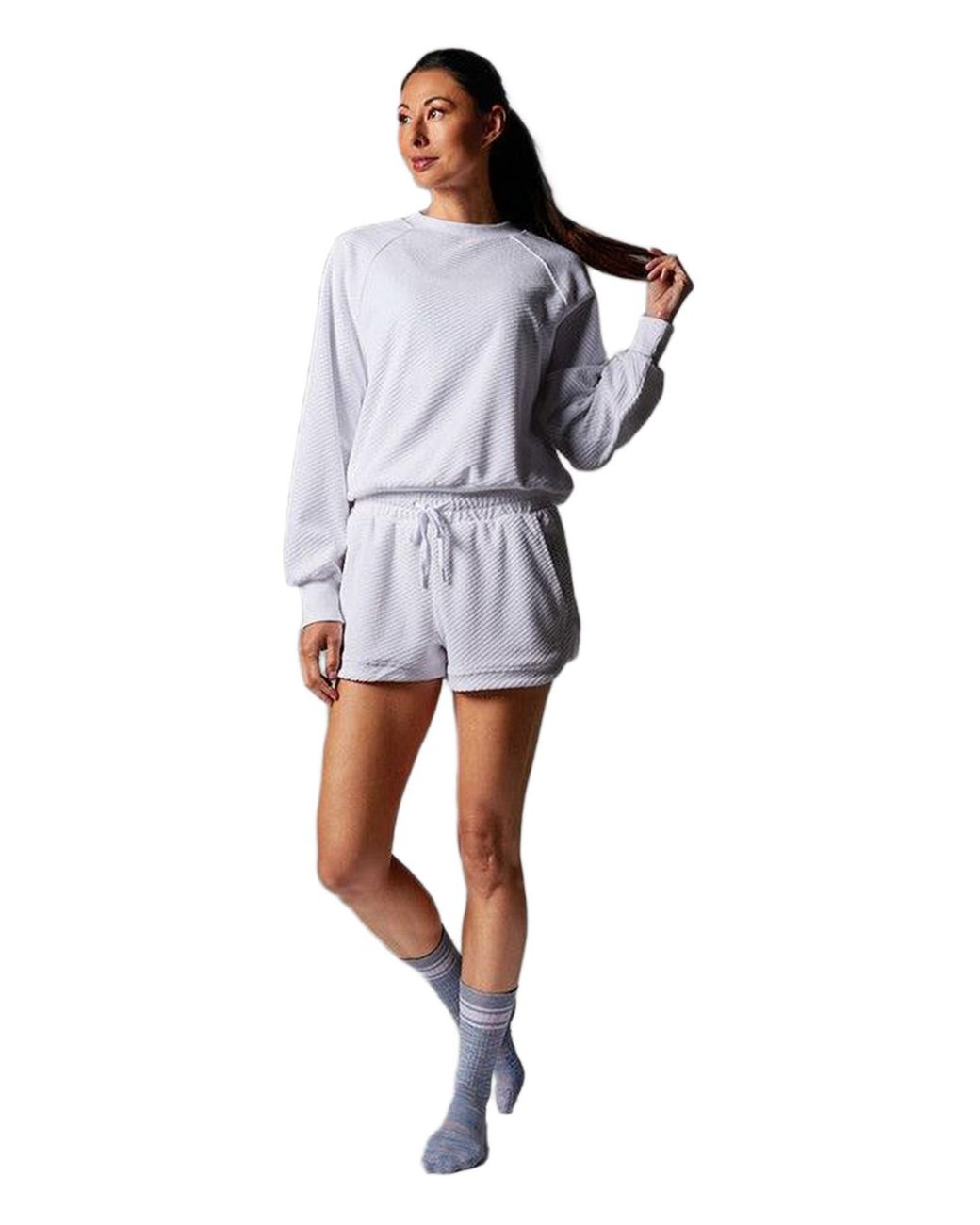 Tavi Gray Ease Crew Terry Sweatshirt