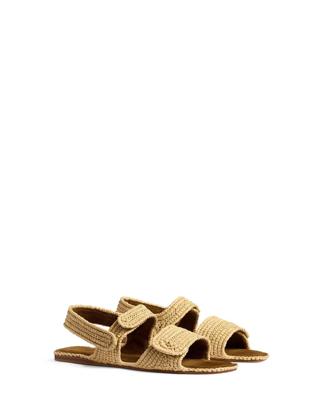 Khaite Metallic Boden Raffia Slingback Sandal
