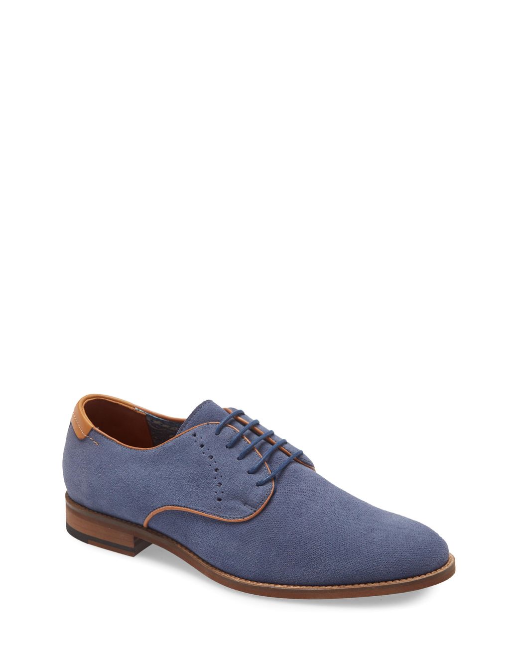 Johnston & Murphy Milliken Plain Toe Derby in Denim Suede (Blue) for ...