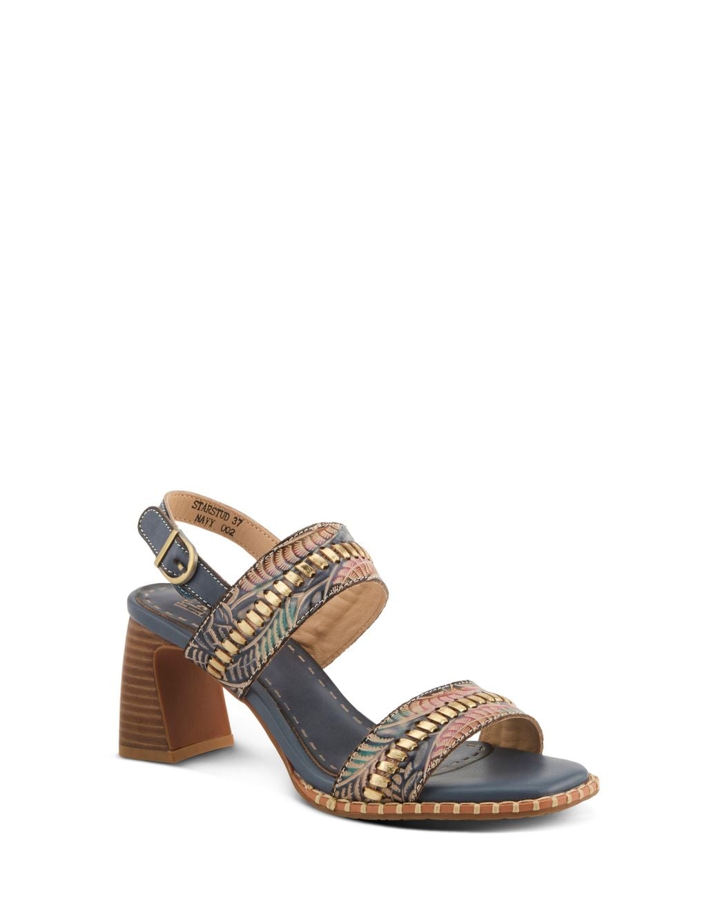 Spring Step Metallic Starstud Slingback Sandal