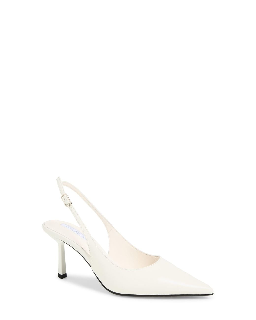 Tony Bianco White Baz Pointed Toe Slingback Pump