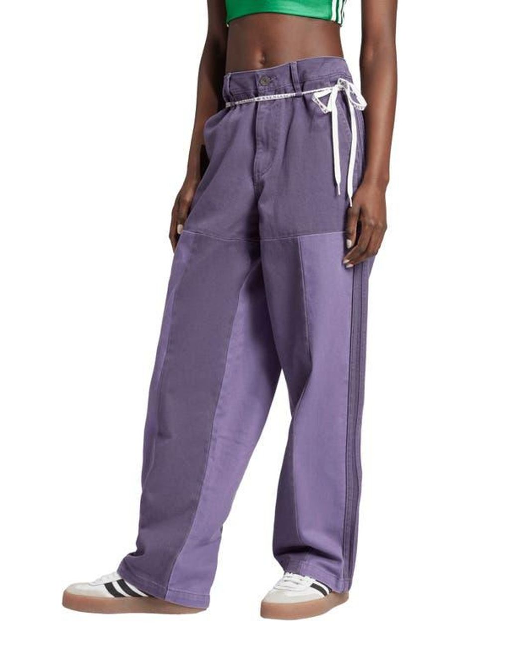 adidas X Kseniaschnaider Patchwork Straight Leg Jeans in