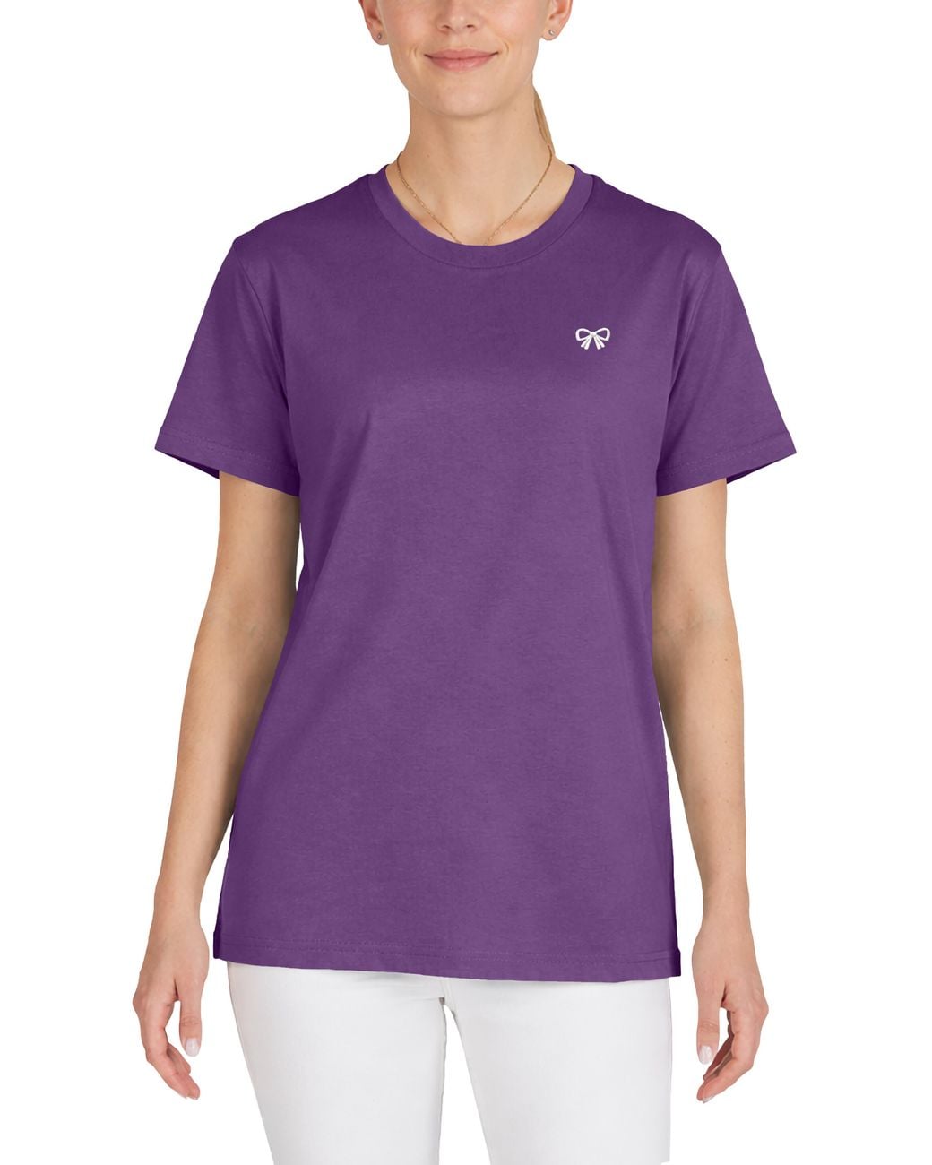 Alix Purple Bow Jersey Tee