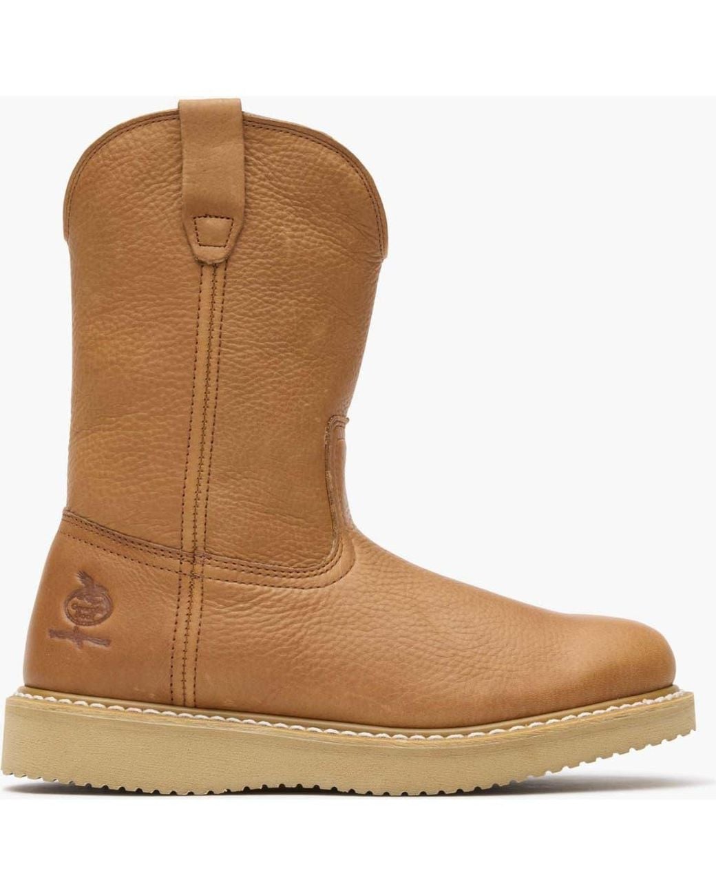 Georgia Boot Brown Wedge Work Wellington for men