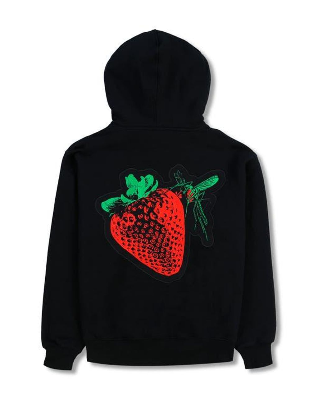 Strawberry embroidered hoodie hotsell