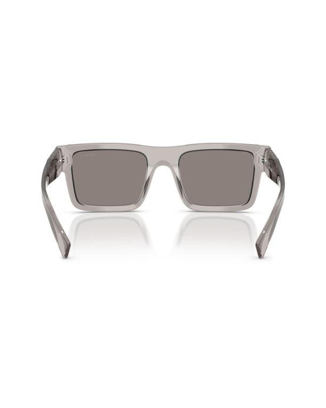 Prada Gray 52Mm Rectangular Sunglasses for men