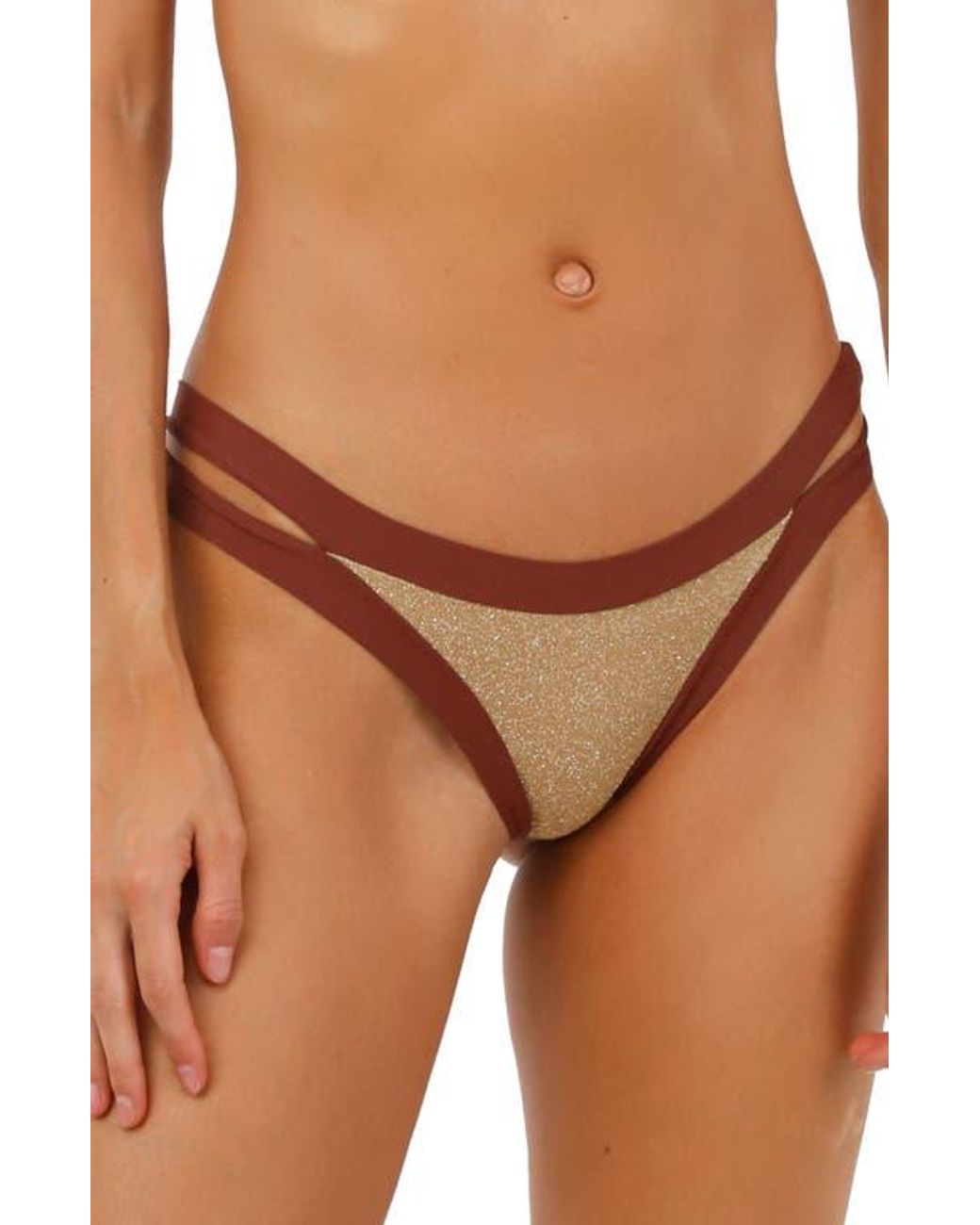 MALAI Orange Array Bikini Bottoms