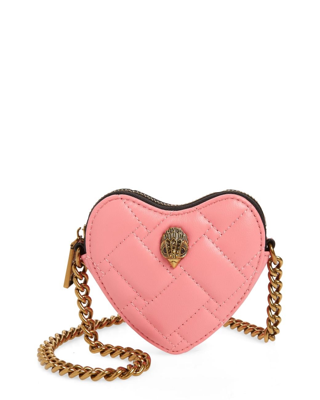 Kurt Geiger Micro Heart Quilted Leather Crossbody Bag in Pink Lyst