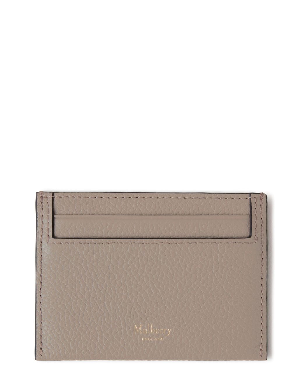 Mulberry Gray Leather Card Case