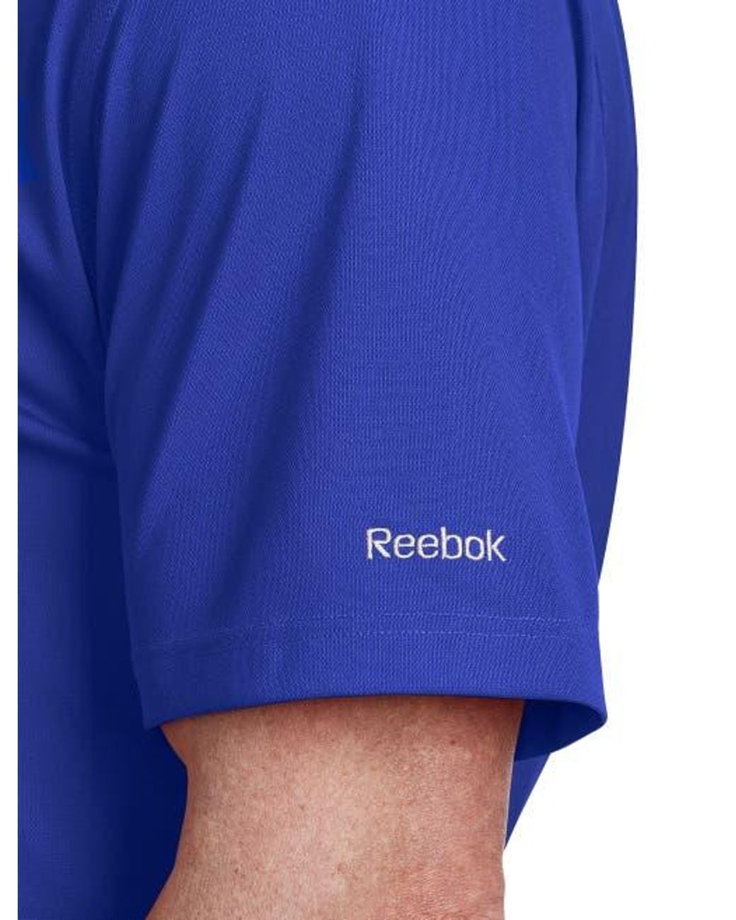 Reebok Blue Performance Solid Polo for men