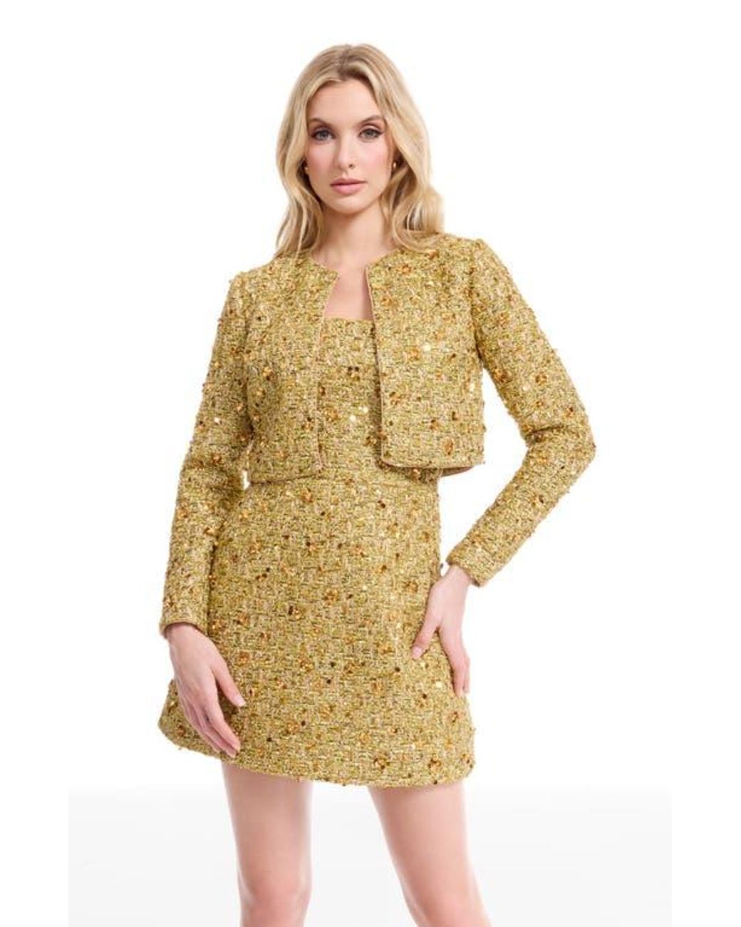green emerald velvet dress Gold Sequin Dress & Heart Jacket – Dollovable